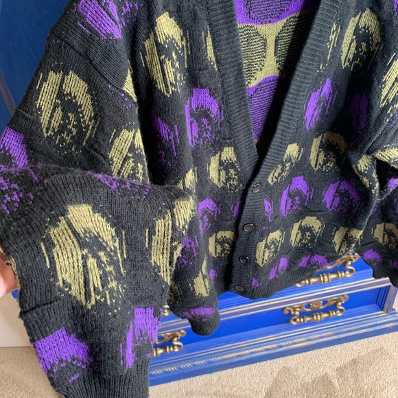 Vintage Ceto Uomo Mens Cardigan Sweater Small - Picture 3 of 4